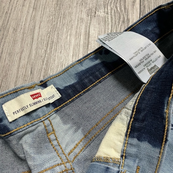 Levi's Dark Blue Patterned Boot Cut Jeans - Picture 4 of 5
